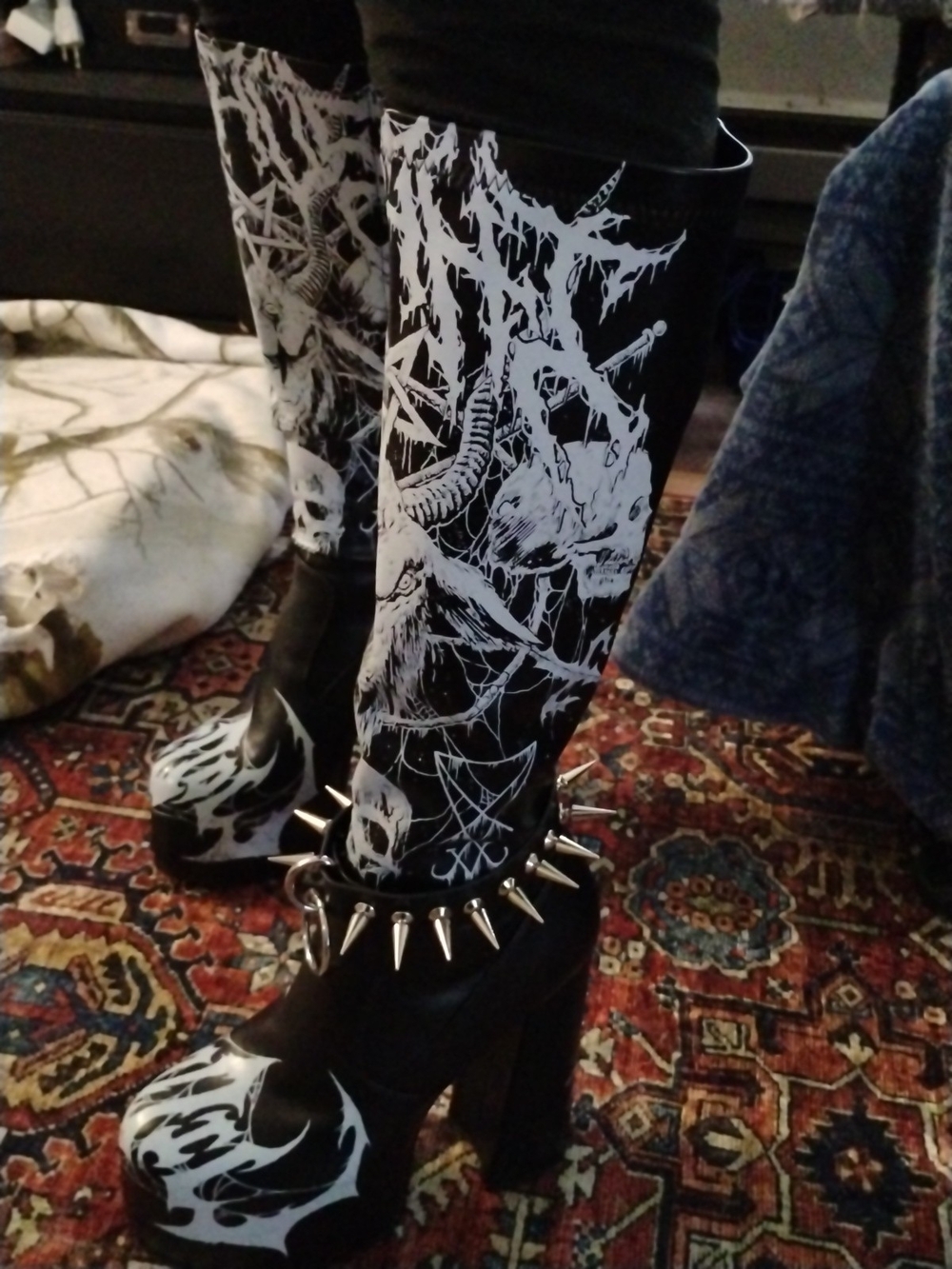 Rare Discontinued Dolls Kill Widow Knee High Boots